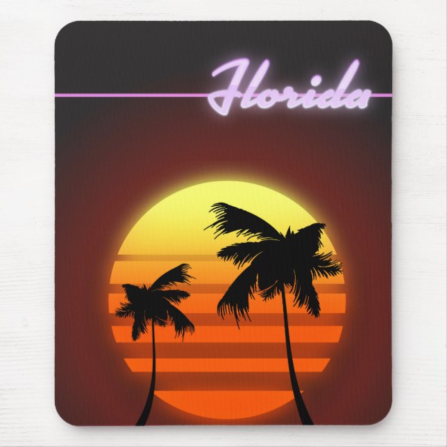Florida Sunset 1984 Poster Mousepad (Vorne)