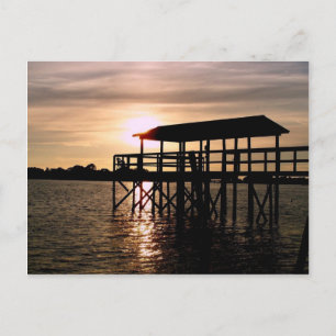 Florida Sunset and Dock Postkarte