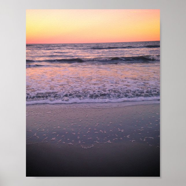 Florida Sunset Beach Ocean Foto Poster (Vorne)