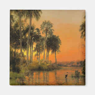 Florida Sunset, Gemälde von Herman Herzog Magnet