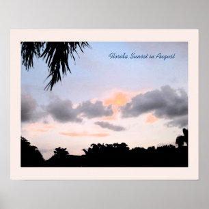 Florida Sunset in August Poster