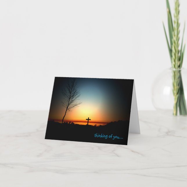 Florida Sunset mit Kreuz Karte (Vorderseite)