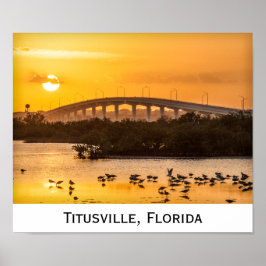 Florida Sunset Travel Fotografy - Titusville Poster