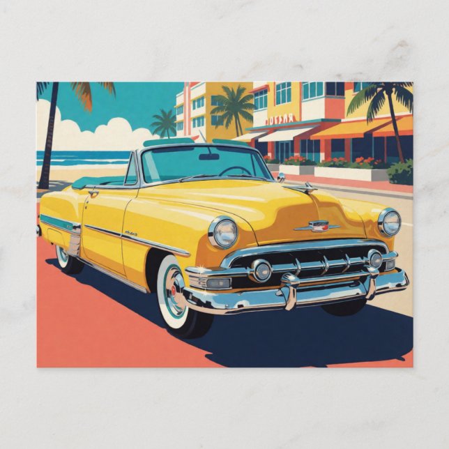 Florida Sunshine Klassiker Auto Postkarte (Vorderseite)