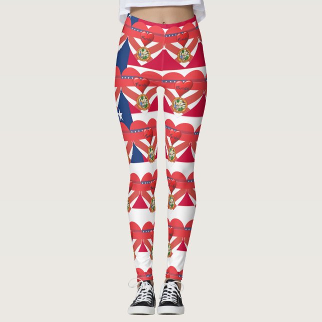 Florida Sunshine  Patriotic Flag Fun Leggings (Vorderseite)