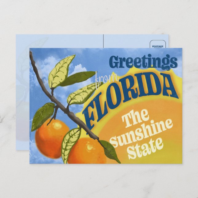 Florida Sunshine Postcard Postkarte (Vorne/Hinten)