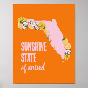 Florida Sunshine Staat des Geistes Poster