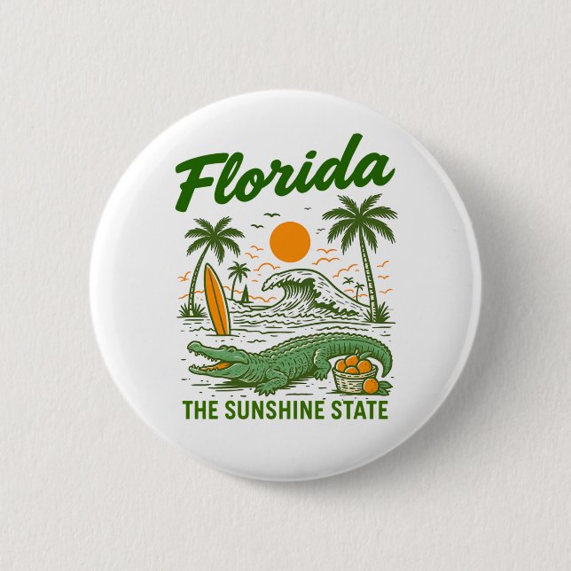 Florida - Sunshine State Knopf Button (Vorderseite)