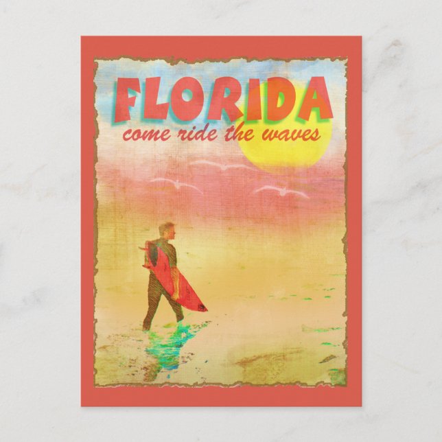 Florida Surfer Postkarte (Vorderseite)