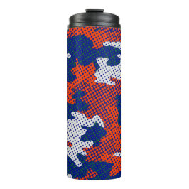 Florida Swamp Gator Blue & Orange Camo Thermosbecher