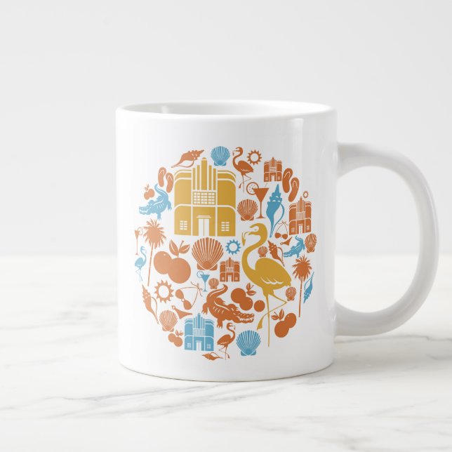 Florida-Symbole Jumbo-Tasse (Rechts)