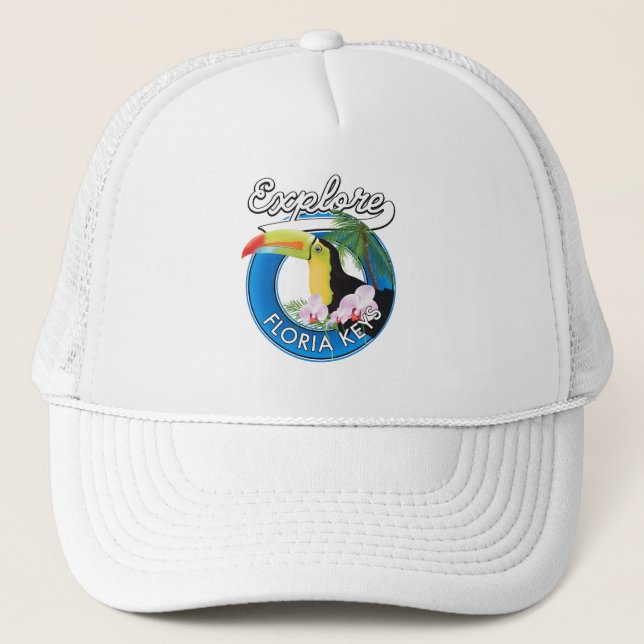 Florida-Tasten-Retro-Logo Truckerkappe (Vorderseite)