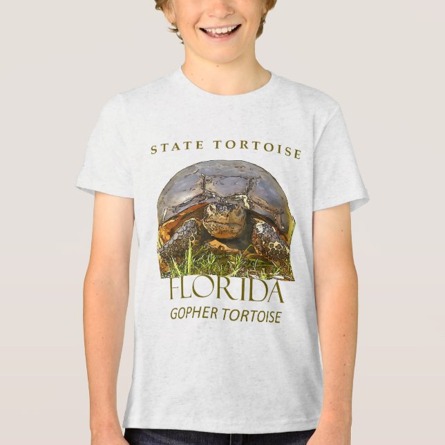 Florida Territory Gopher Tortoise Design Tri-Blend Shirt (Vorderseite)
