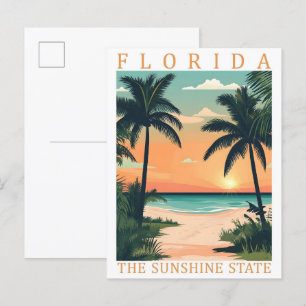 Florida the Sunshine Staat USA Travel Place Postkarte