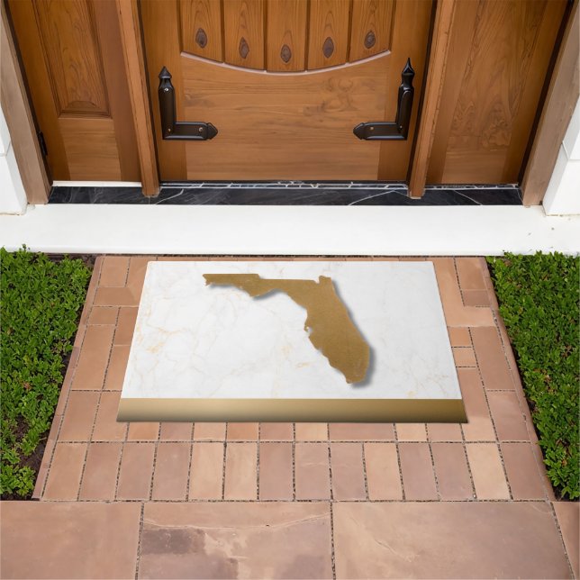 Florida Thema Elegant Modern Chic Gold & Marmor   Fußmatte (Außenbereich)