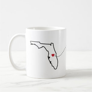 Florida to North Carolina - Heart2Heart Coffee Tas Kaffeetasse