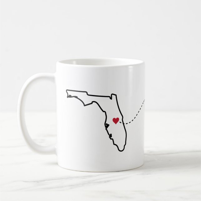Florida to Ohio - Heart2Heart-Kaffee Kaffeetasse (Links)