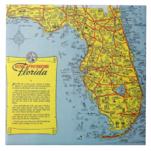 Florida Tourist Karte Keramik Tile Fliese