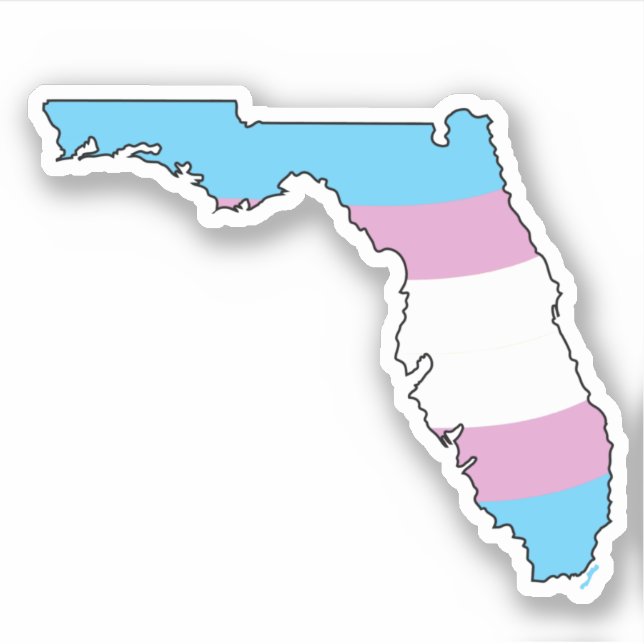 Florida Trans Pride Aufkleber (Vorderseite)