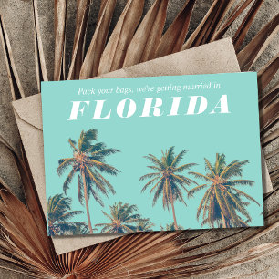 Florida Tropical Beach Hochzeit Save the Date Ankündigungspostkarte
