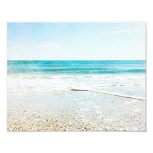 Florida Tropical Beach Sand Ocean Waves Muscheln Fotodruck
