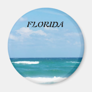 Florida Türkiswellen unter strahlendem Himmel Magnet