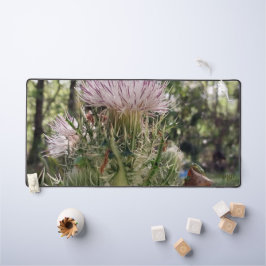 Florida Two Frogs on a Milk Thistle Natural Foto Schreibtischunterlage