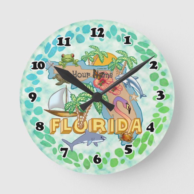Florida-Uhr Runde Wanduhr (Vorderseite)
