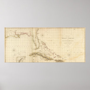 Florida und Westindien Poster
