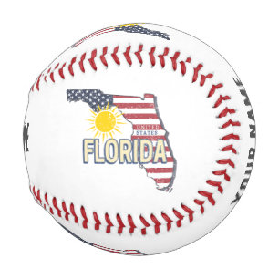 Florida United Staaten Retro Map Vintag USA Baseball