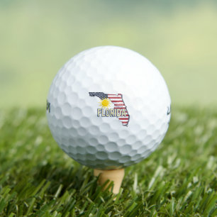 Florida United Staaten Retro Map Vintag USA Golfball