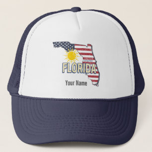 Florida United Staaten Retro Map Vintag USA Truckerkappe