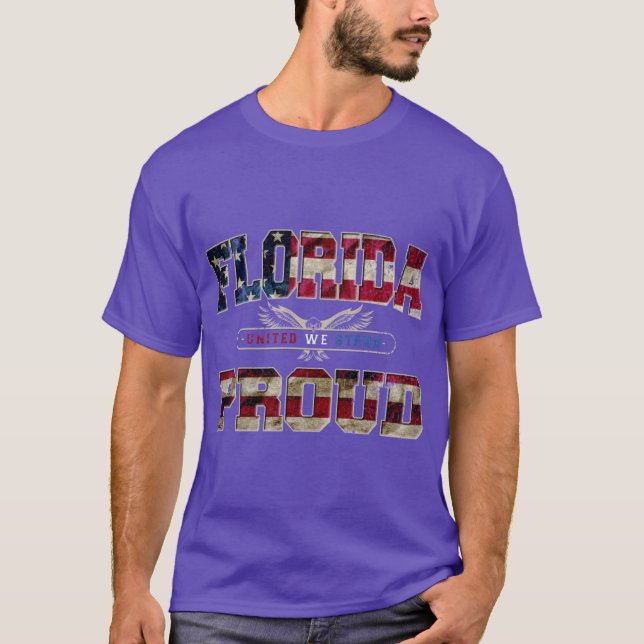 Florida United We Stand Story Phantastisch Design  T-Shirt (Vorderseite)