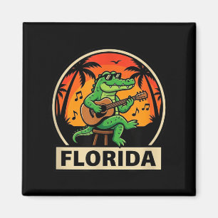 Florida Urlaub Alligator Design mit Retro Magnet