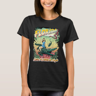 Florida Urlaub Selfie Reisen Alligator Selfie T-Shirt