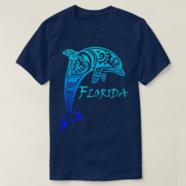 Florida Urlaub Vintag Retro Dolphin T-Shirt (Design vorne)