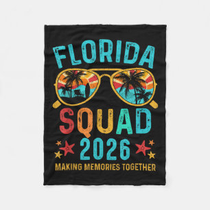 Florida Urlaubsgruppe 2026 Familie passend Vintag Fleecedecke