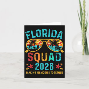 Florida-Urlaubstruppe 2026 Familie Matching Vintag Karte