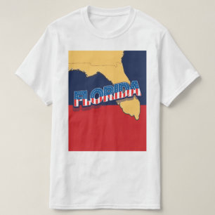 Florida-US Flagge-Karte T-Shirt