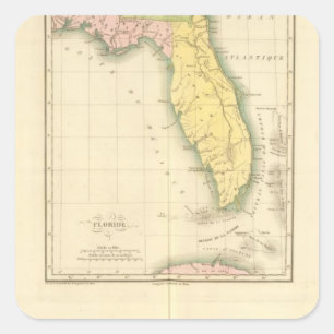 Florida US Quadratischer Aufkleber