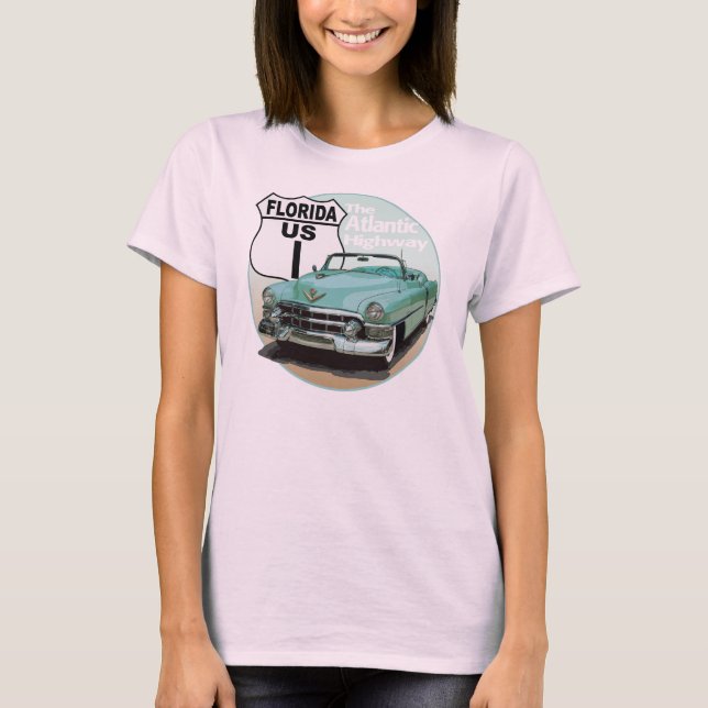 Florida US Route 1 - Atlantische Autobahn T-Shirt (Vorderseite)
