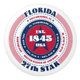 Florida US Staat Red White Blue Typografy Keramikknauf