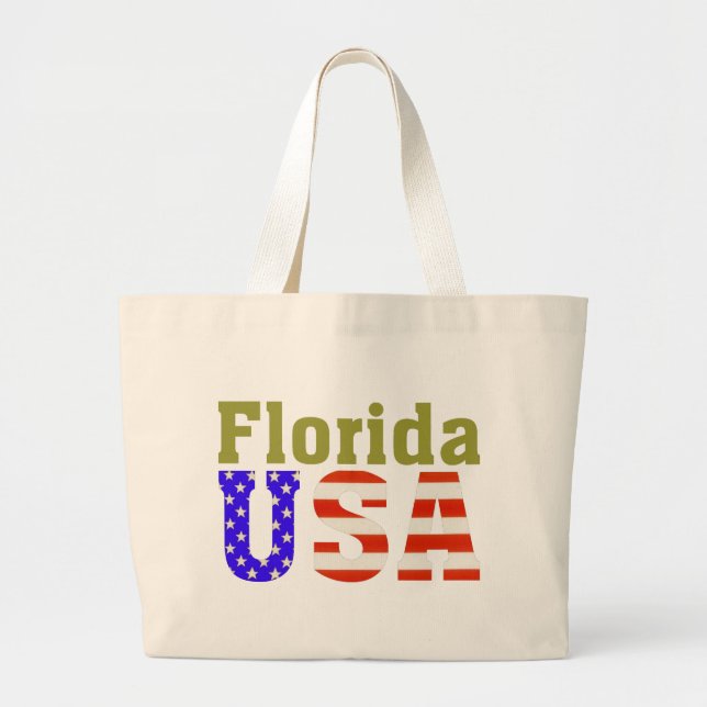 Florida USA! Jumbo Stoffbeutel (Vorne)