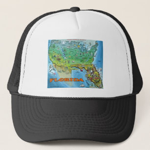 Florida USA Karte Truckerkappe