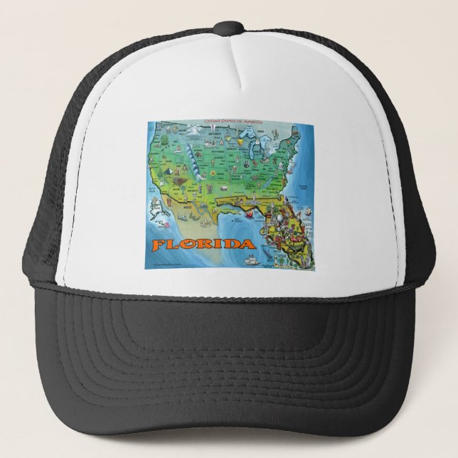 Florida USA Karte Truckerkappe (Vorderseite)