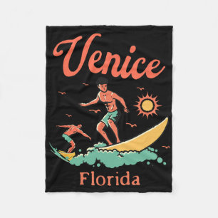 Florida Venice Fl Surfer Surfen Strand Angeln Pier Fleecedecke