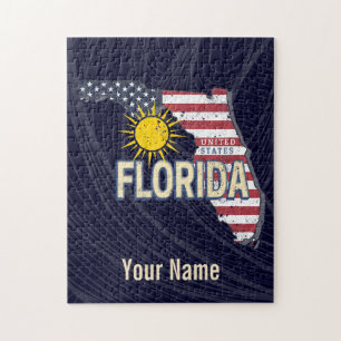 Florida Vereinigte Staaten Retro-Karte Vintage USA Puzzle