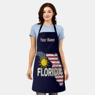 Florida Vereinigte Staaten Retro-Karte Vintage USA Schürze