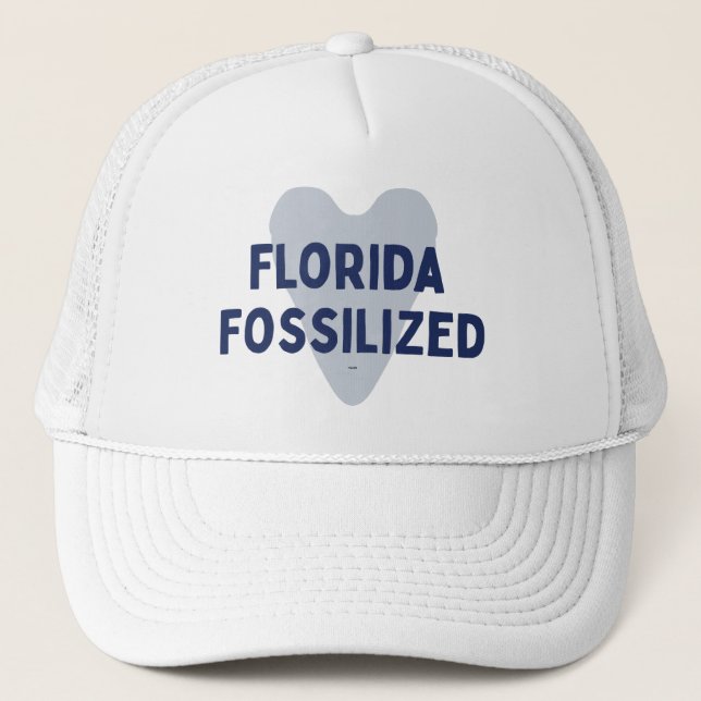 Florida versteinertes Mega-Zahn-Hut Truckerkappe (Vorderseite)