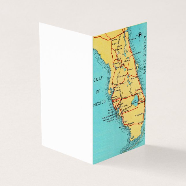 Florida Vintag farbige Mitteilungskarten (Vorderseite)